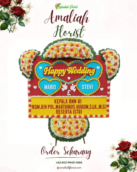 Papan Bunga Pernikahan Amen